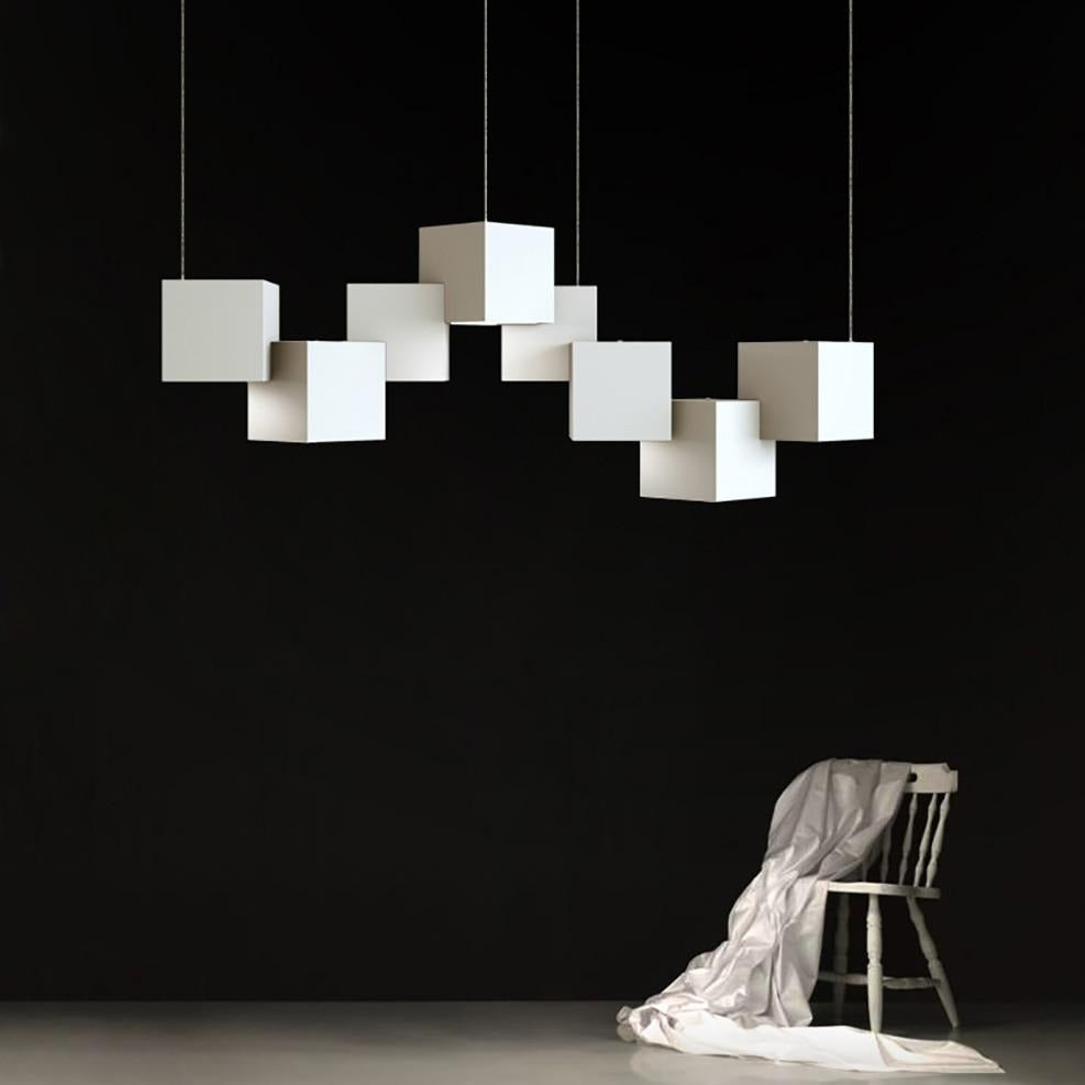 Moderne Cube LED Kronleuchter