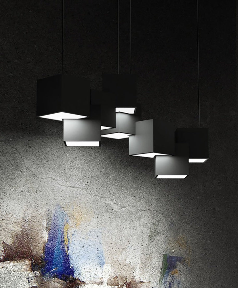 Moderne Cube LED Kronleuchter