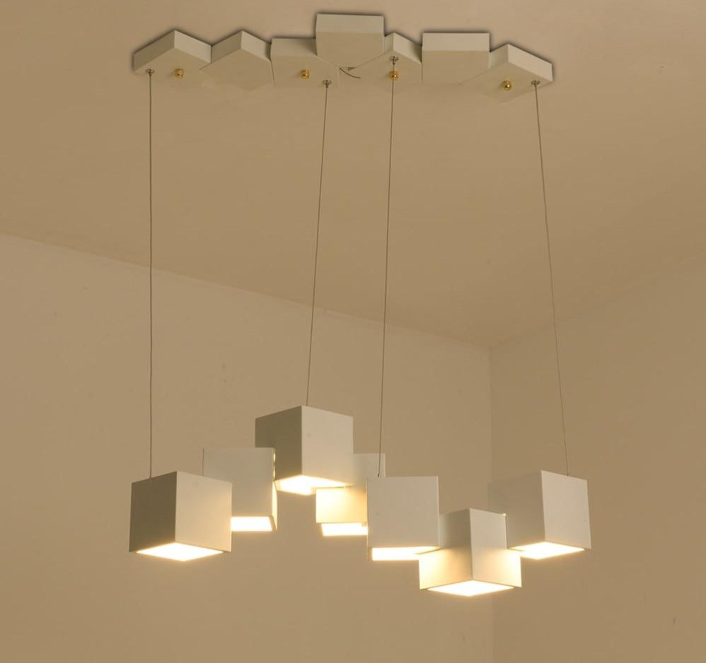 Moderne Cube LED Kronleuchter