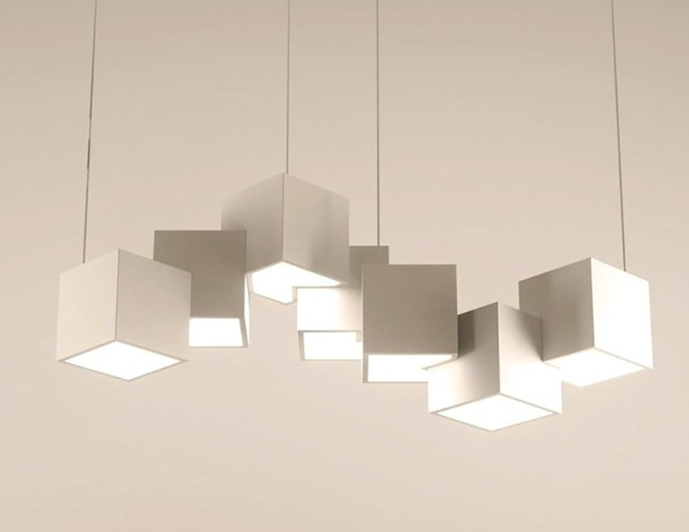 Moderne Cube LED Kronleuchter
