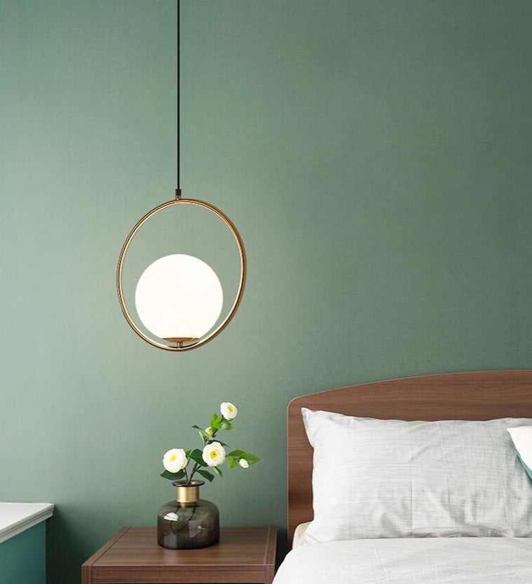Moderne Frosted Glass Globe Pendelleuchten