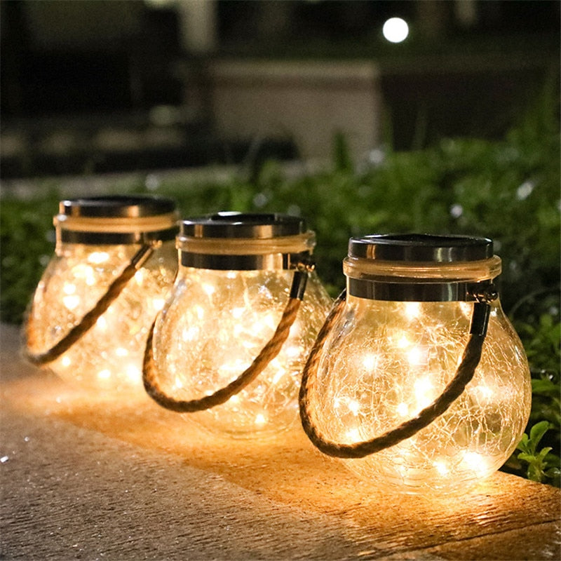 Glasglas-Garten-Fairy-Lichter