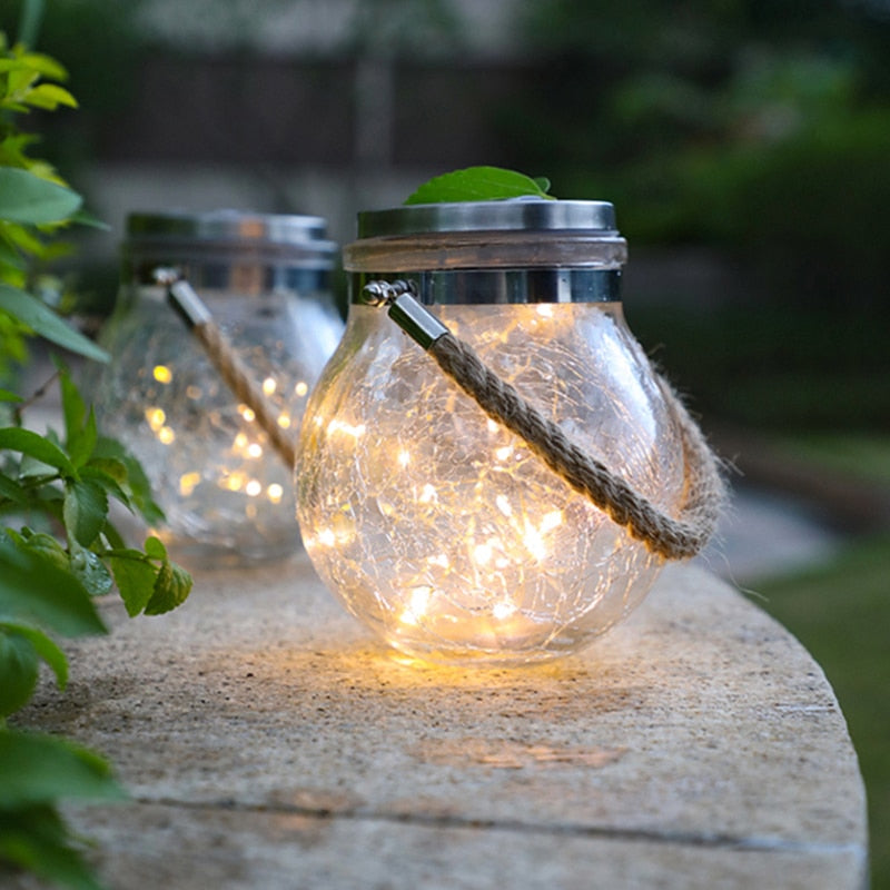 Glasglas-Garten-Fairy-Lichter