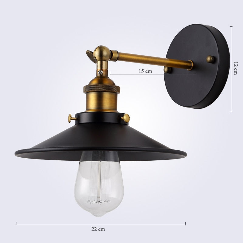 Industrielle Vintage-Wandlampe