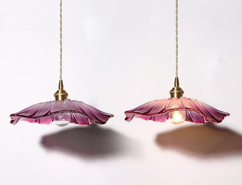 Lilac - Florale Japanische Glas Pendelleuchten