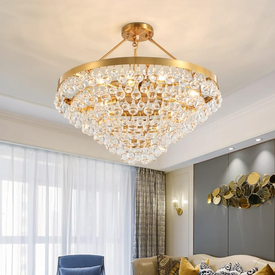 Modern Glass Crystal Tropfen-Kronleuchter