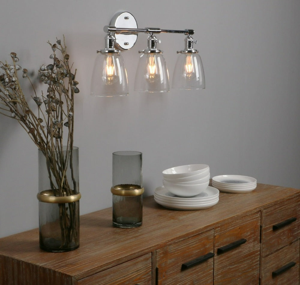 Drei-Birnen Wilson Vintage Wandleuchte