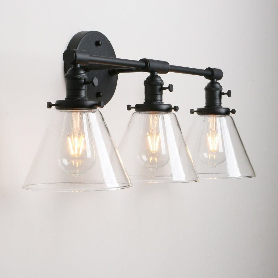 Drei-Birnen Franklin Vintage-Wandlampe