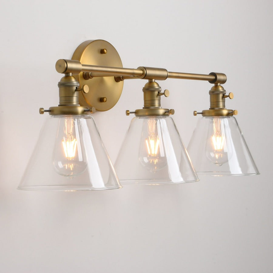 Drei-Birnen Franklin Vintage-Wandlampe
