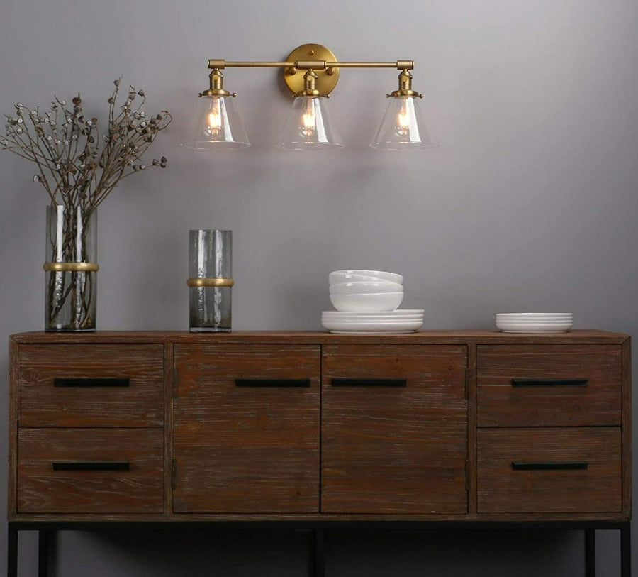 Drei-Birnen Franklin Vintage-Wandlampe