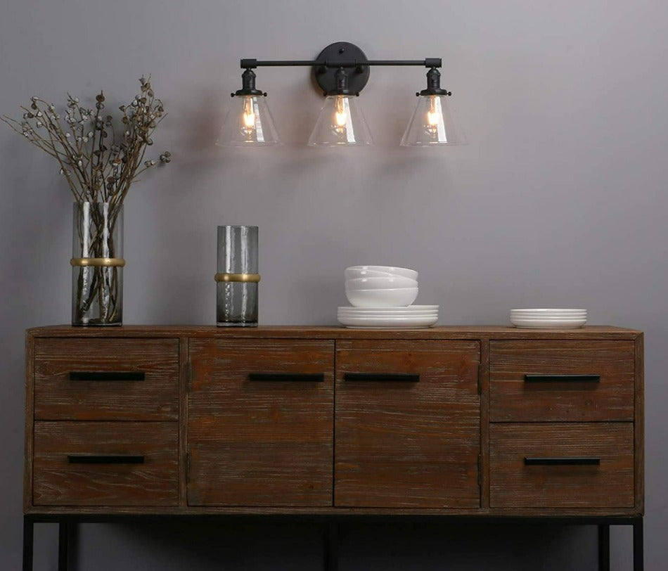 Drei-Birnen Franklin Vintage-Wandlampe