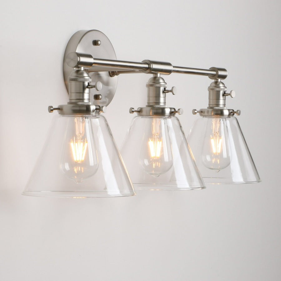 Drei-Birnen Franklin Vintage-Wandlampe