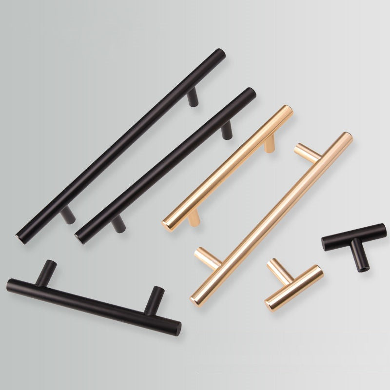 Moderne Schwarze & Goldene Möbel- und Schubladenknöpfe