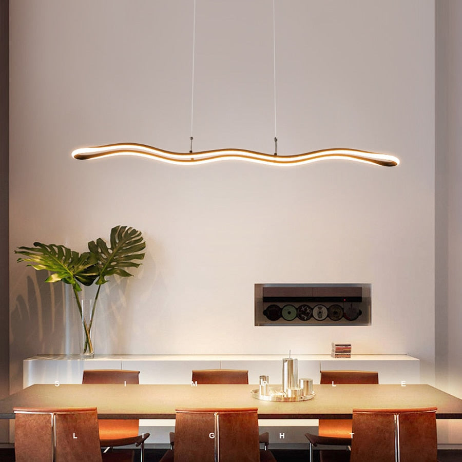 Moderne LED-Wellen-Kronleuchter