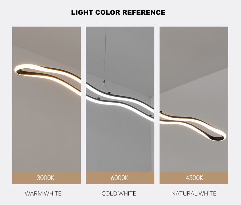 Moderne LED-Wellen-Kronleuchter
