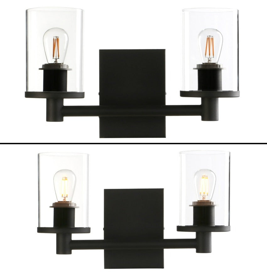 Flynn – Vintage Industrielle Zwei-Lampen Wandlampe