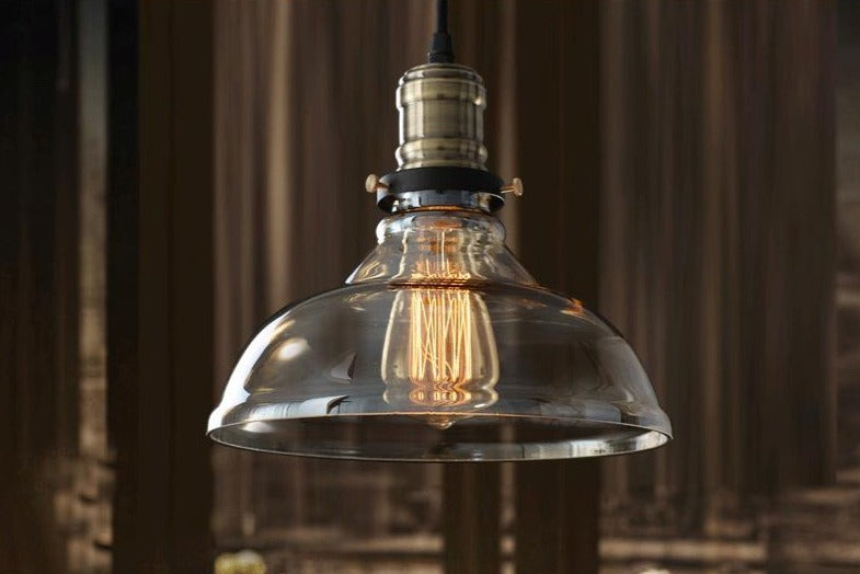 Georgia - Vintage Glas Pendelleuchte