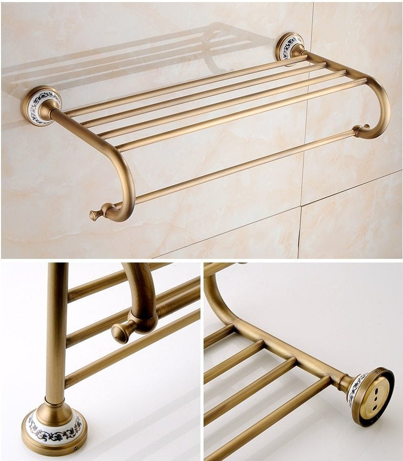 Antike Messing-Badezimmer-Set