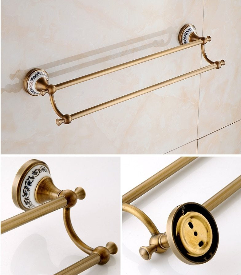 Antike Messing-Badezimmer-Set