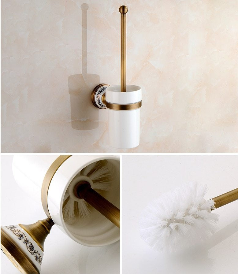 Antike Messing-Badezimmer-Set