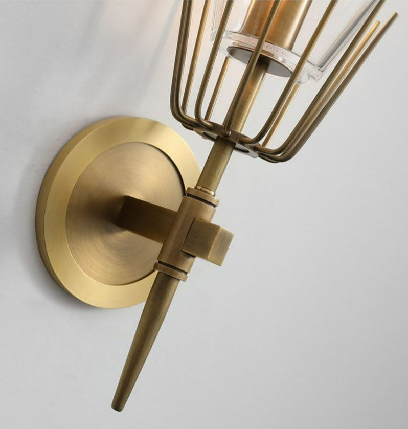 Nordische Messing-Wandlampen mit Einzel- und Doppelbirne
