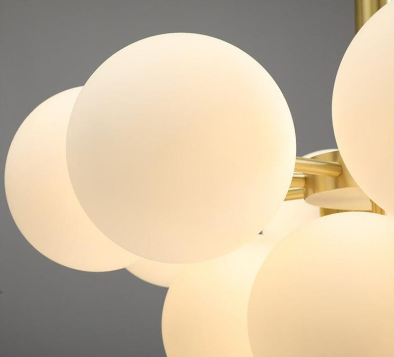 Juno - Frosted Glass Globe Kronleuchter