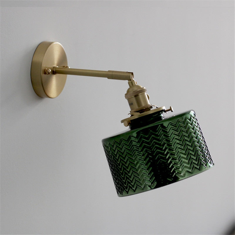 Nordische grüne Glas-Wandleuchte