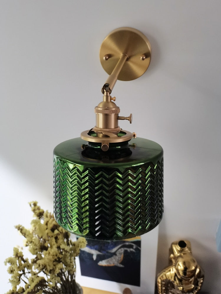 Nordische grüne Glas-Wandleuchte