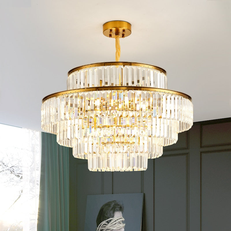 Moderner Glas-Kristall-Kronleuchter
