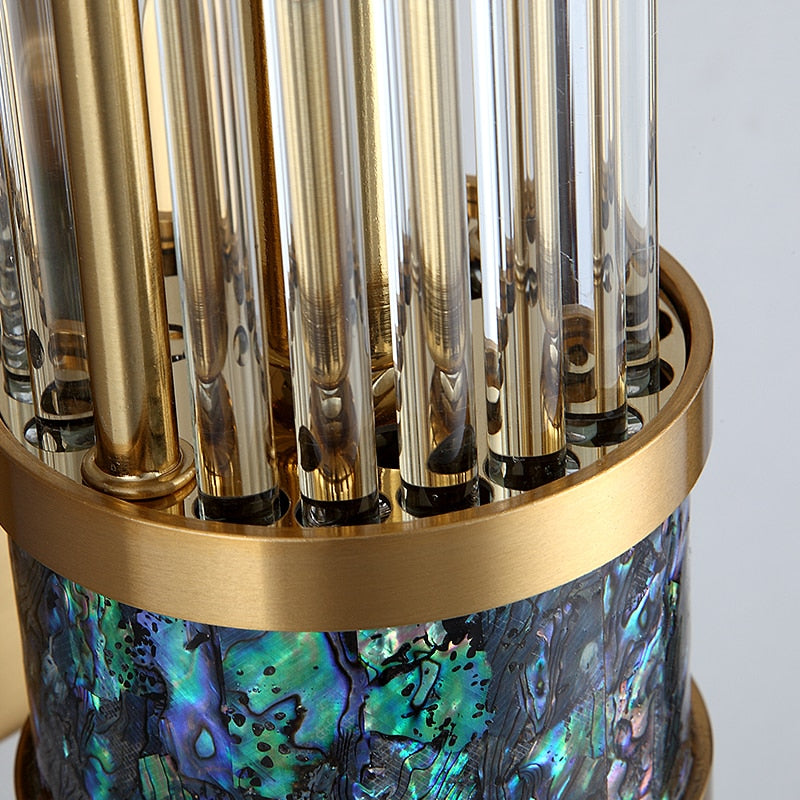 Glas-Kristall-Wandlampe