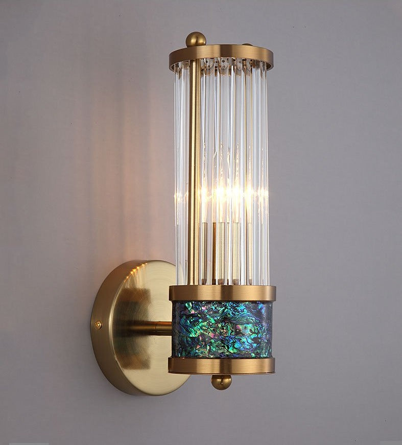 Glas-Kristall-Wandlampe