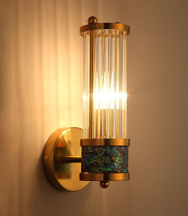 Glas-Kristall-Wandlampe