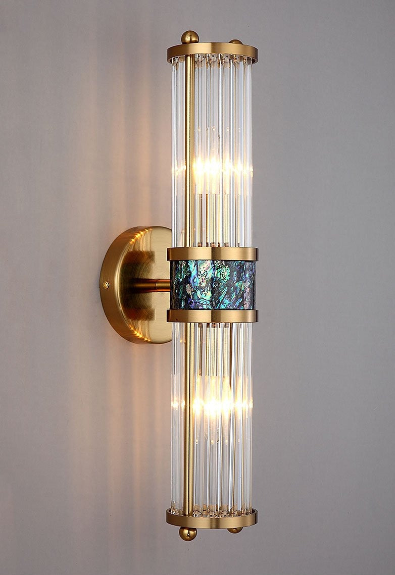 Glas-Kristall-Wandlampe