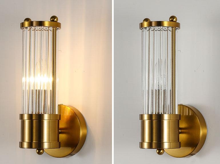 Glas-Kristall-Wandlampe