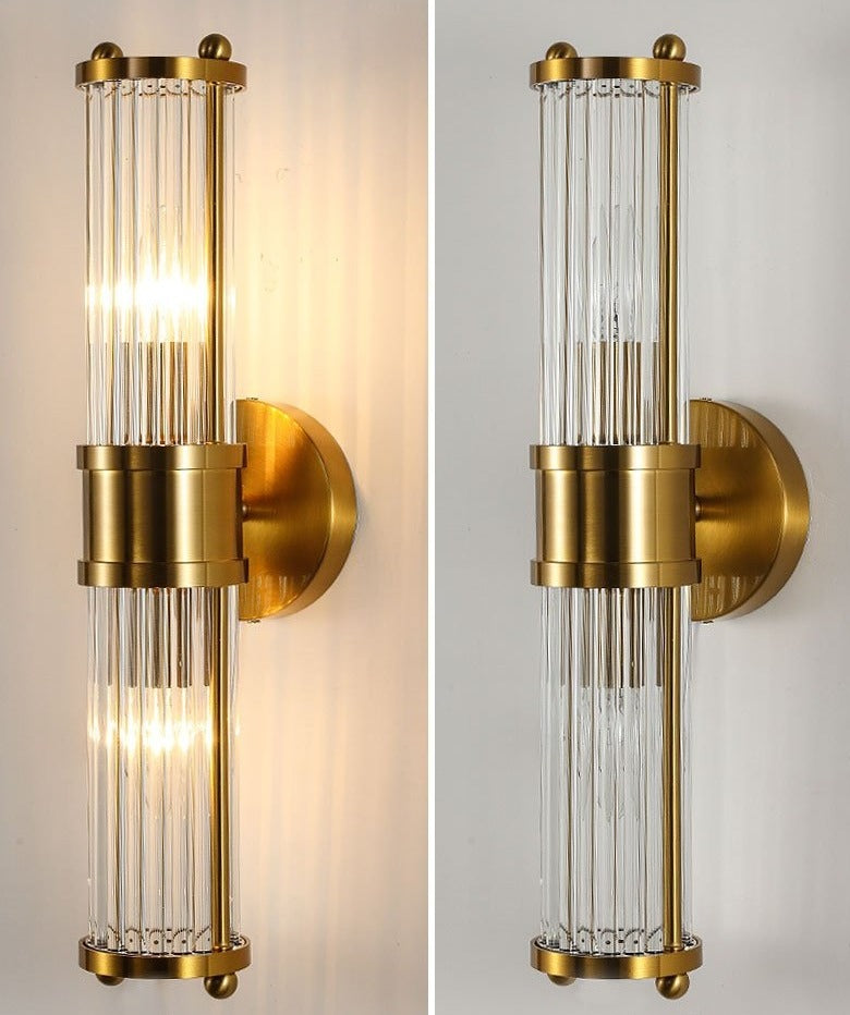 Glas-Kristall-Wandlampe