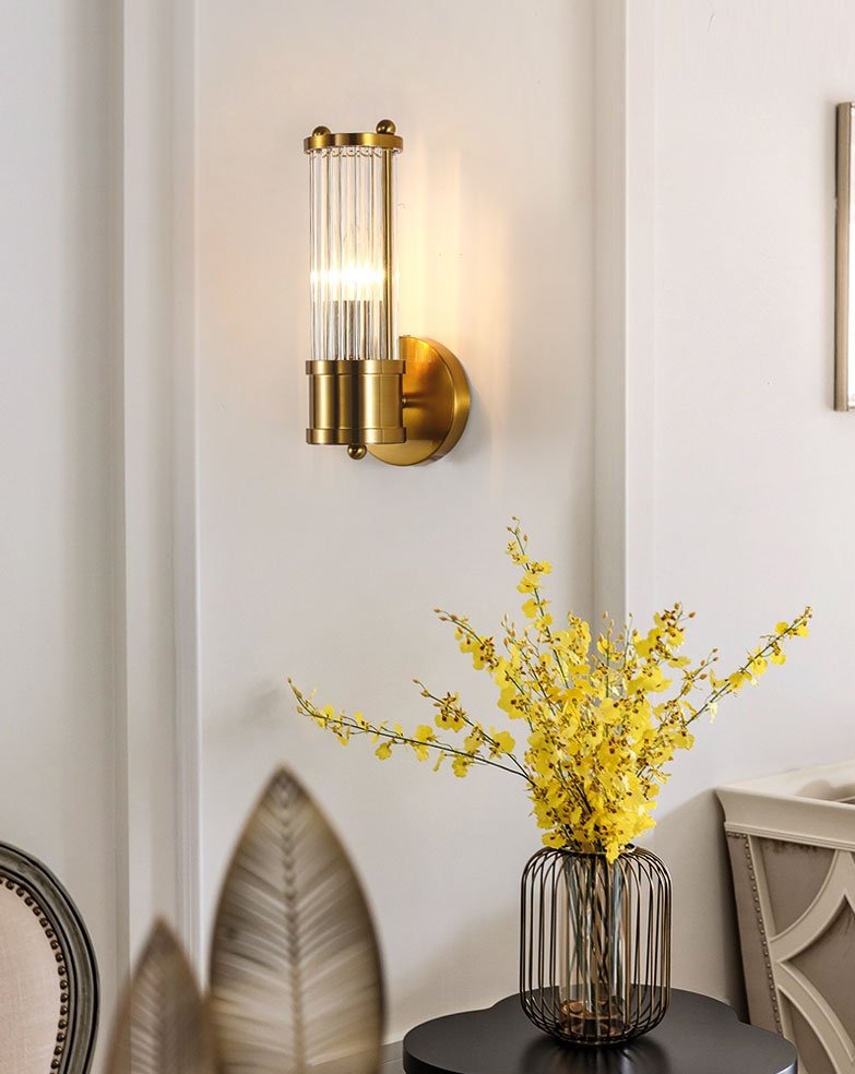 Glas-Kristall-Wandlampe