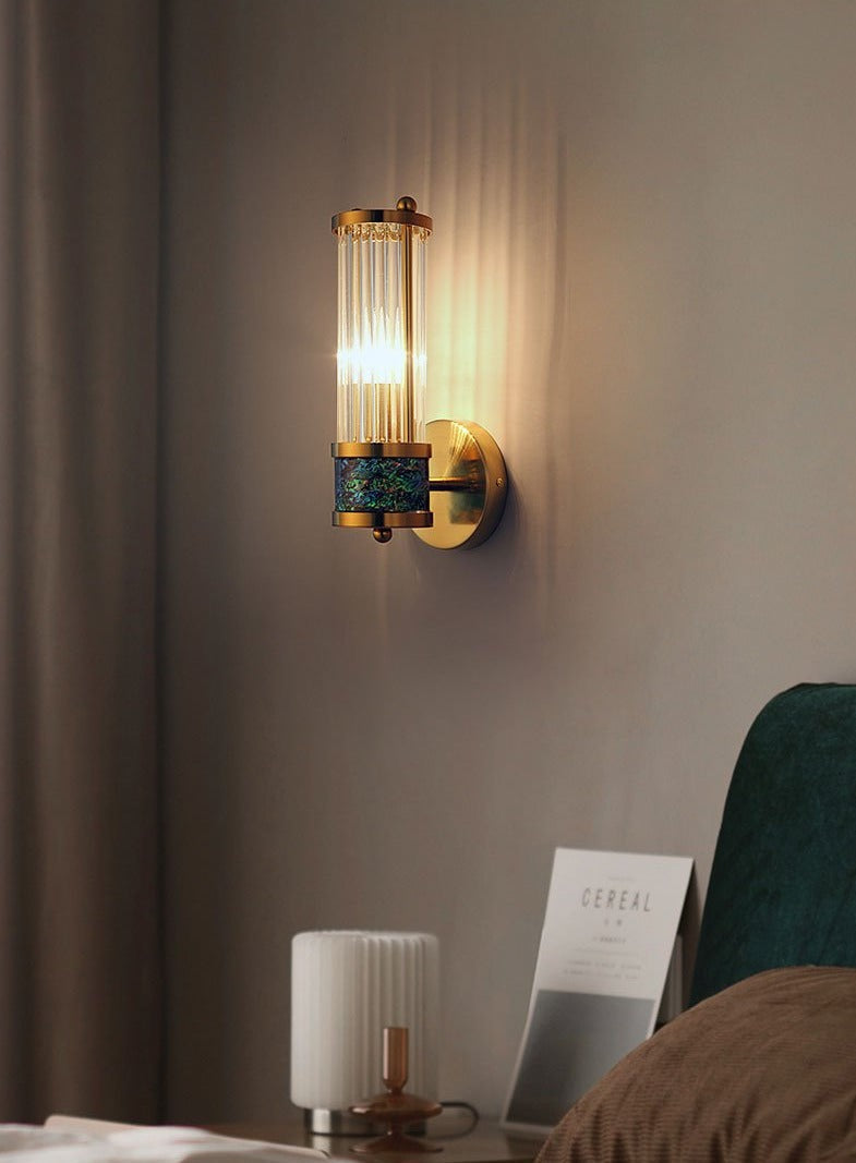 Glas-Kristall-Wandlampe