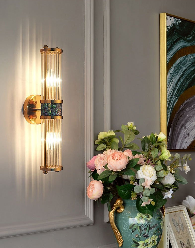 Glas-Kristall-Wandlampe