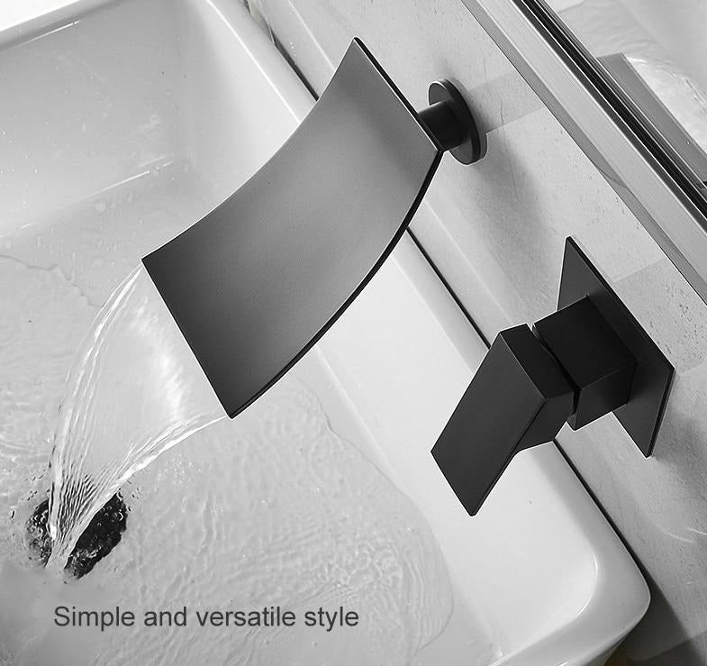 Wandmontierte Gebogene Wasserfallarmatur