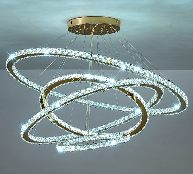Glas-Kristall-Ring-Kronleuchter
