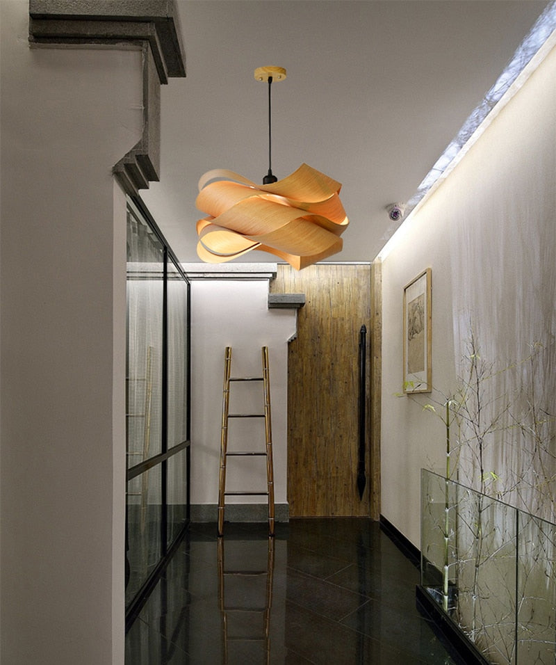 Moderne Schalenholz Pendelleuchten