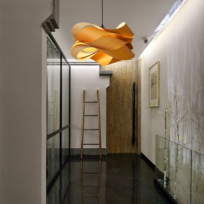 Moderne Schalenholz Pendelleuchten