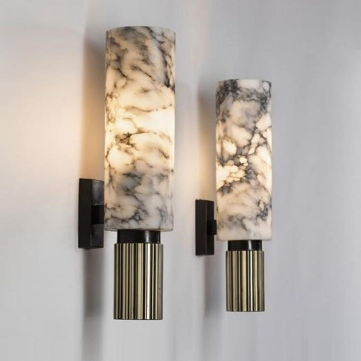 Weiße Marmor-Wandlampe