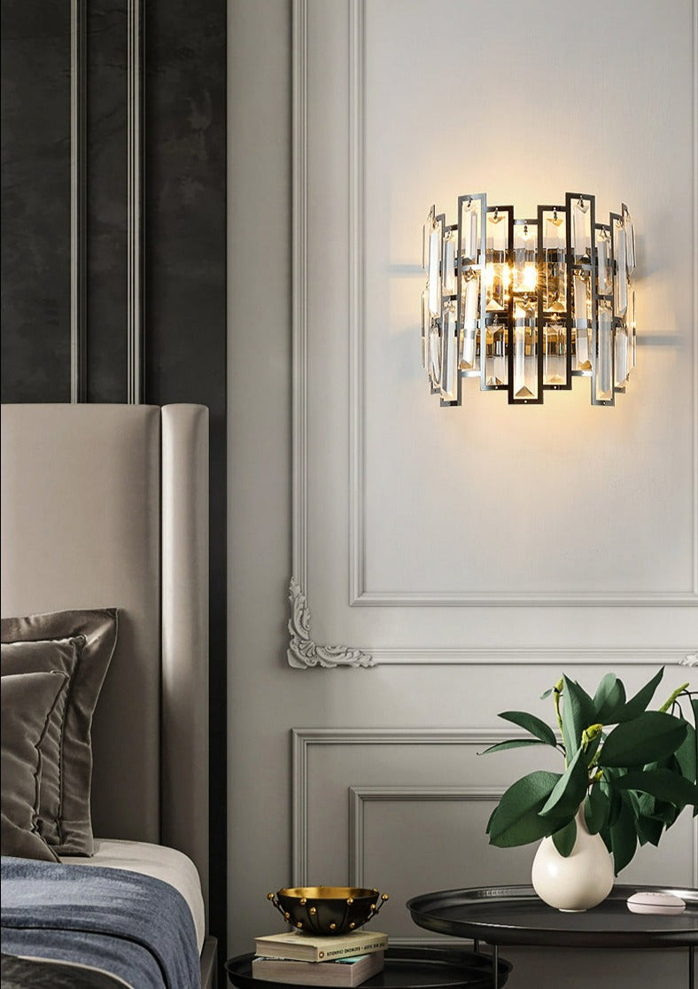 Cedric - Moderne Glas-Kristall-Wandleuchte