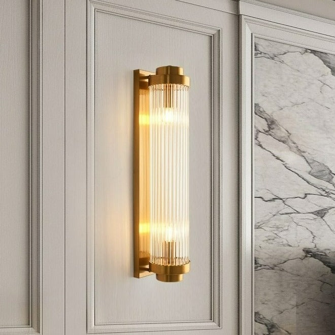 Moderne Glas-Säulen-Wandleuchte