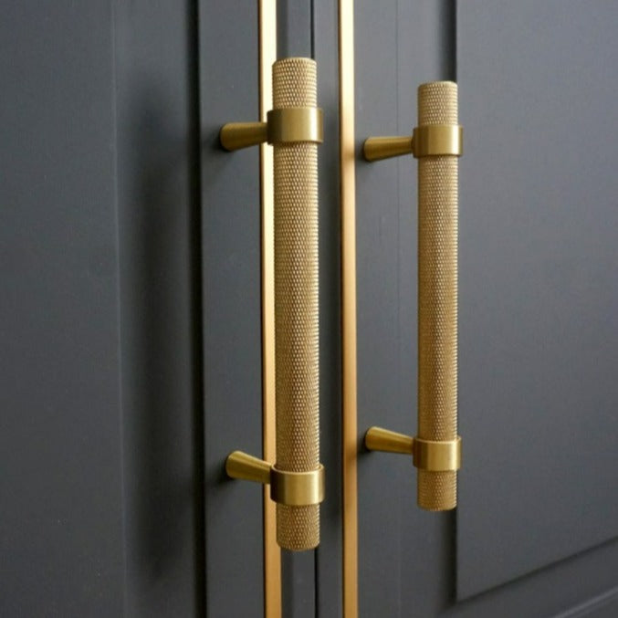 Moderne Struktur-Messing-Schrank- und Schubladengriffe