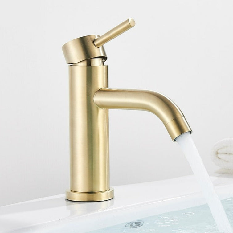Klassische Gebürstete Gold Badezimmerarmatur