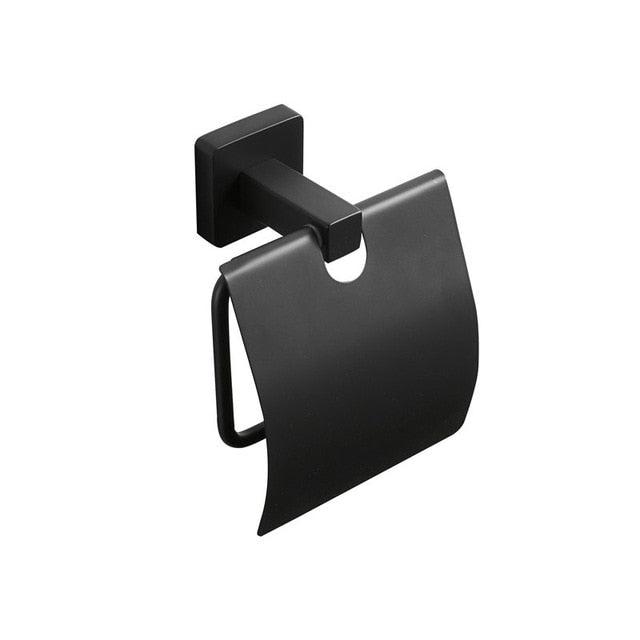 Mattschwarzes Edelstahl Badezimmer-Hardware-Set