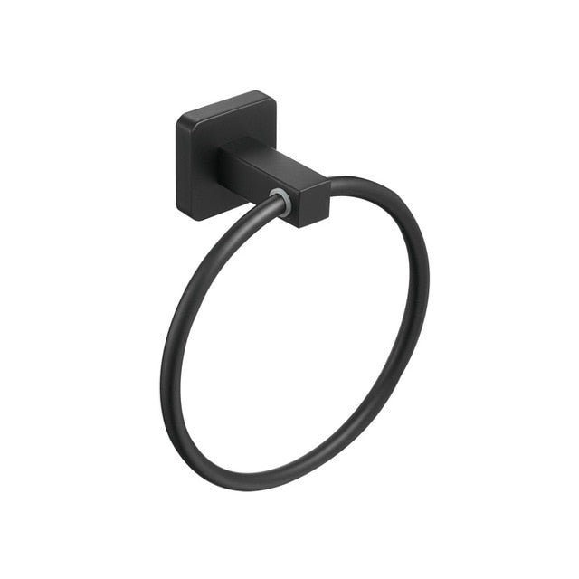 Mattschwarzes Edelstahl Badezimmer-Hardware-Set