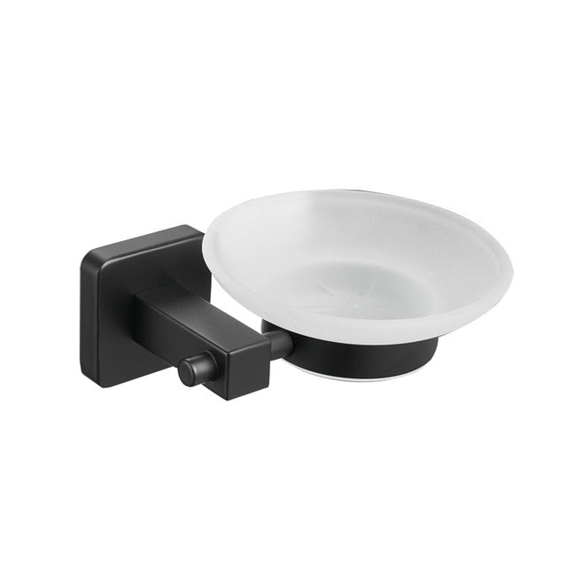 Mattschwarzes Edelstahl Badezimmer-Hardware-Set